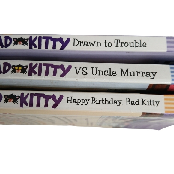 Bundle Set of 3 Bad Kitty Paperback Books Nick Bruel Graphic Novel Juvenile - Picture 5 of 9